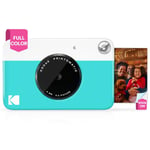 KODAK Printomatic Full-Color Instant Print Digital Camera - Zink 2x3" Sticky-Back Photo Paper - 5MP, Portable, Creative Fun Gift for Birthday, Christmas, Holiday - Blue