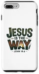 Coque pour iPhone 7 Plus/8 Plus Jésus Est Le Chemin Jean 14:6 Style Campagne