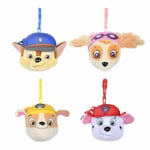 Paw Patrol Kids Coin Purse Wallet Keyring Plush Dog Head Toy Cartoon Character