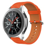 Samsung Galaxy Watch 46mm / Gear S3 Classic / Gear S3 Frontier klockarmband i äkta läder - Orange