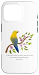 Coque pour iPhone 16 Pro Romans 8:28 All Things Verse de la Bible avec motif fleur et oiseau