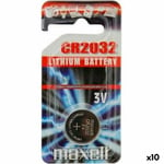 Knappbatteri Maxell 10238500 3V CR2032 Litium (10 antal)