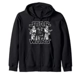 Star Wars Darth Vader & Stormtroopers Outline Zip Hoodie