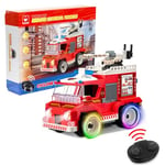 Wise Block Voiture Télécommandée Jeu de Construction - Moteur de Pompier Télécommandé,Modèle Céduit de Camion de Pompiers à Construire 296 PCS,Jouet Enfant 8 9 10 11 12+ Ans Garcon Fille