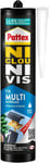 Ni Clou Ni Vis Fix Multi Matériaux Intérieur & Extérieur, colle de fixation, colle forte tous supports, mastic blanc, cartouche de 450 g