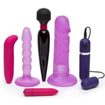 Lovehoney Multicoloured Rock My World Sex Toy Kit for Adults - Vibrators for Women - Anal Plug & Dildos for Couples - Adult Gifts for Couples - 6 Pieces