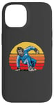 Coque pour iPhone 14 Break Dancing Sasquatch B-Boy Bigfoot Dancer 80s Sunset