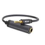 VCE Câble Adaptateur Jack Stéréo Audio Doré Rallonge Jack Audio 3.5 mm mâle vers 6.35 mm Femelle 20cm