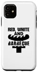 Coque pour iPhone 11 Rouge Blanc et Barbecue - Amusant BBQ Lover