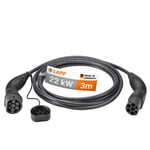 LAPP MOBILITY Ladekabel Type 2, opptil 22 kW, 3 m, svart () 32 A, 3-faset, for lading av hybrid- og elbiler med Type 2-tilkobling