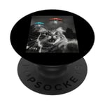 Maine Coon Cat Selfie avec Alien OVNI Homme, Femme, Enfant PopSockets PopGrip Adhésif