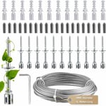 Support Pour Plante Grimpante, Kit Complet En Inox Avec Support Mural Et Corde Diamètre 3Mm (Longueur 16M),de Debuns