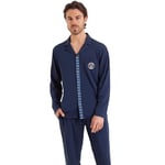 Athena Homme Rayures Cap Horn Ensemble De Pyjama, Bleu/Bas Bleu Marine, XXL EU