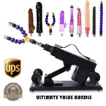 MEGA BUNDLE AUTOMATIC THRUSTING DILDO FUCKING SEX MACHINE 9 ATTACHMENTS EXTENDER