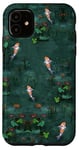 Coque pour iPhone 11 Poisson koï japonais vert émeraude majestueux pour jardin aquatique