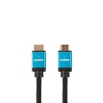 Câble HDMI mâle/mâle 2.1 en nylon tressé - 5m - Compatible 8k - Blindé