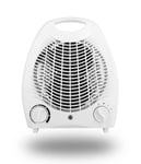 2KW Electric Flat Blow Fan Heater 2 Heat Settings Cool Hot Warm Air Silent Run