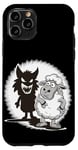 iPhone 11 Pro Unique Comic Sheep and Wolf Shadow for a Sheep Lover Case