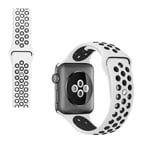 Apple Watch Series 5 / 4 40mm dual color watch band - White / Black Vit