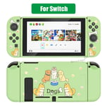 Tpu Green Dog - Coque De Protection Fendue Du Mystérieux Bouddha, Support Noir Pour Console Nintendo Switch Et Joystick