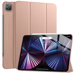 Soke Case for iPad Pro 11 Inch 2021, Ultra Slim Light Magnetic Protective Case with Stable Stand Function, Smart Cover Support Auto Sleep/Wake for iPad Pro 3. Generation, Rose Gold