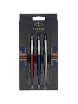 Parker Jotter London Trio Discovery Pack: Ballpoint Pen (Royal Blue) Gel Pen (Red Kensington) & Mechanical Pencil (Stainless Steel)