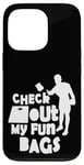 Coque pour iPhone 13 Pro Check Out My Fun Bags Jeu de lancer de cornhole