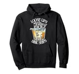 Loose Lips Sink Ships Traditional Nautical Vintage Pullover Hoodie