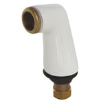 SOMATHERM FOR YOU, Raccord colonette droit blanc "Luxe" en laiton pour robinetterie murale, mâle 15/21 et 20/27, compatible avec baignoires à entraxe 150mm, eau chaude/froide