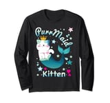 Funny Purrmaid Kitten Cat Lovers Mermaid Lovers Mermaid Cat Long Sleeve T-Shirt