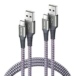 USB C Charger Cable 1M 2M Type C 3A Fast Charging Charger Lead Nylon Braided for Samsung Galaxy S22 S21 S20 S10 S9 S8 A13 A12 A53 A20e A21s A40 A51 A70,Huawei P30 P20 P40,Xiaomi,Sony Xperia,Switch