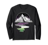 Aroace River LGBT Gay Asexual Aromantic Pride Flag Aro Ace Long Sleeve T-Shirt