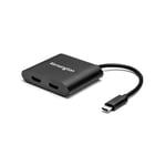 Adaptateur vidéo Kensington - L'adaptateur vidéo USB-C vers double HDMI prend en charge jusqu'à deux moniteurs 4K Ultra HD (K38286WW)