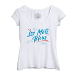 T-Shirt Femme Col Echancré Les Mots Bleus Sport Foot Ballon France Team