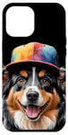 Coque pour iPhone 15 Plus Berger Australien Casquette Snapback Chien Animaux Imprimé