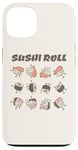 Coque pour iPhone 13 Mignon Kawaii Rouleau de Sushi Dessin animé Dessin animé Japonais Nourriture Anime