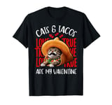 Valentines Day Taco Cat Are My Valentine Animal Mexican Food T-Shirt