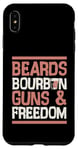 Coque pour iPhone XS Max Barbes Bourbon Gun And Freedom USA Patriotic Dad American