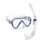 Mares - Masque et Tuba Aquazone Combo Vento, Combinaison Masque et Tuba Snorkeling Adulte, Unisex, Bleu