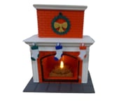 LED Tealight Christmas Fireplace Scene with Hanging Socks