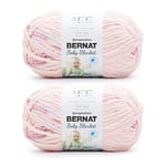 Bernat Lot de 2 pelotes de fil Raspb Kisse pour couverture bébé – 300 g – Polyester – 6 super volumineux – 200 m – Tricot/crochet – Framboise