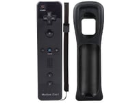 2 en 1 Manette Wiimote Motion Plus pour Nintendo Wii et Wii U Noire -QUMOX®