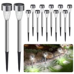 Ninonly Solar Lights Outdoor Garden, 12 Pack Solar Stake Lights, Waterproof Solar Powered Garden Lights, Outdoor Pathway Lights Ornaments for Yard Patio Walkway Decorations