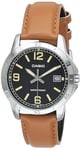 Casio Hommes Analogique Quartz Montre avec Bracelet en Cuir MTP-V004L-1B2