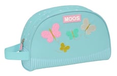 Safta MOOS BUTTERFLIES - Petite trousse scolaire pour enfant avec poignée, trousse de toilette pour enfant, adaptable au chariot, tissu recyclable, confortable et polyvalent, qualité et résistance, 28