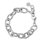 Oval Chunky Chain Bracelet, STEEL, -