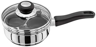 Judge Vista Egg Poacher and Stainless Steel Frying Pan, Vented Glass Lid and Stay-Cool Handle, Induction Ready, 25 Year Guarantee 10 Year Non-Stick Warranty (2 Cups)