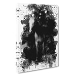 White Horse V3 Canvas Print for Living Room Bedroom Home Office Décor, Wall Art Picture Ready to Hang, 30 x 20 Inch (76 x 50 cm)