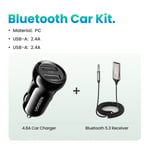 Bluetooth-vastaanotin 5.3 Adapteri Hands-Free-autosarjat AUX Audio 3,5 mm Jack Musiikki langaton vastaanotin auton BT-lähettimelle