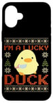 iPhone 16 Plus Funny Duck with Knife Meme - I'm a Lucky Duck Ugly Christmas Case